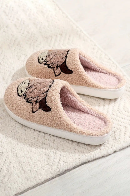 Cozy Parchment Animal Plush Slippers