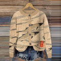 Japanese Sardine Art Pattern Women's Cardigan Sweater elevenforest