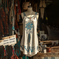 Women's Tribal Floral Casual Linen Sleeveless Dress elevenforest