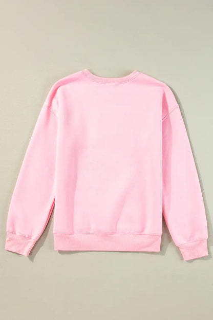 Pink Lover Puff Print Sweatshirt