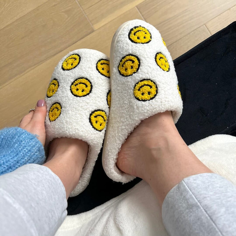 Mini Happy Face Slides Slippers - Buy 1 Get 1 Free