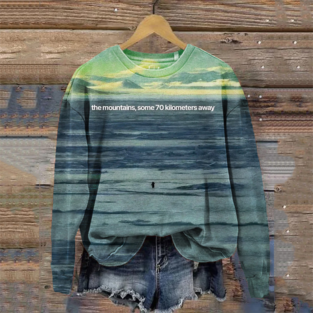 Comstylish The Stubborn Penguin Crew Neck Long Sleeve Sweatshirt