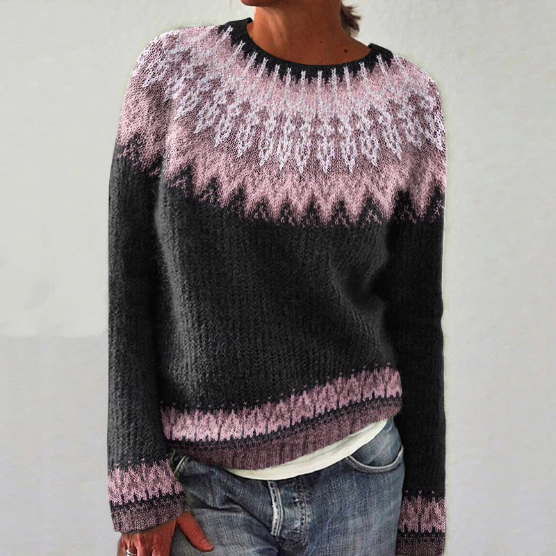 Vintage Fairman Island Knit Jacquard Crew Neck Sweater elevenforest