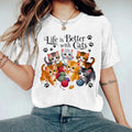Comstylish Playing With A Ball Of Yarn Kitten Short-sleeved T-shirt