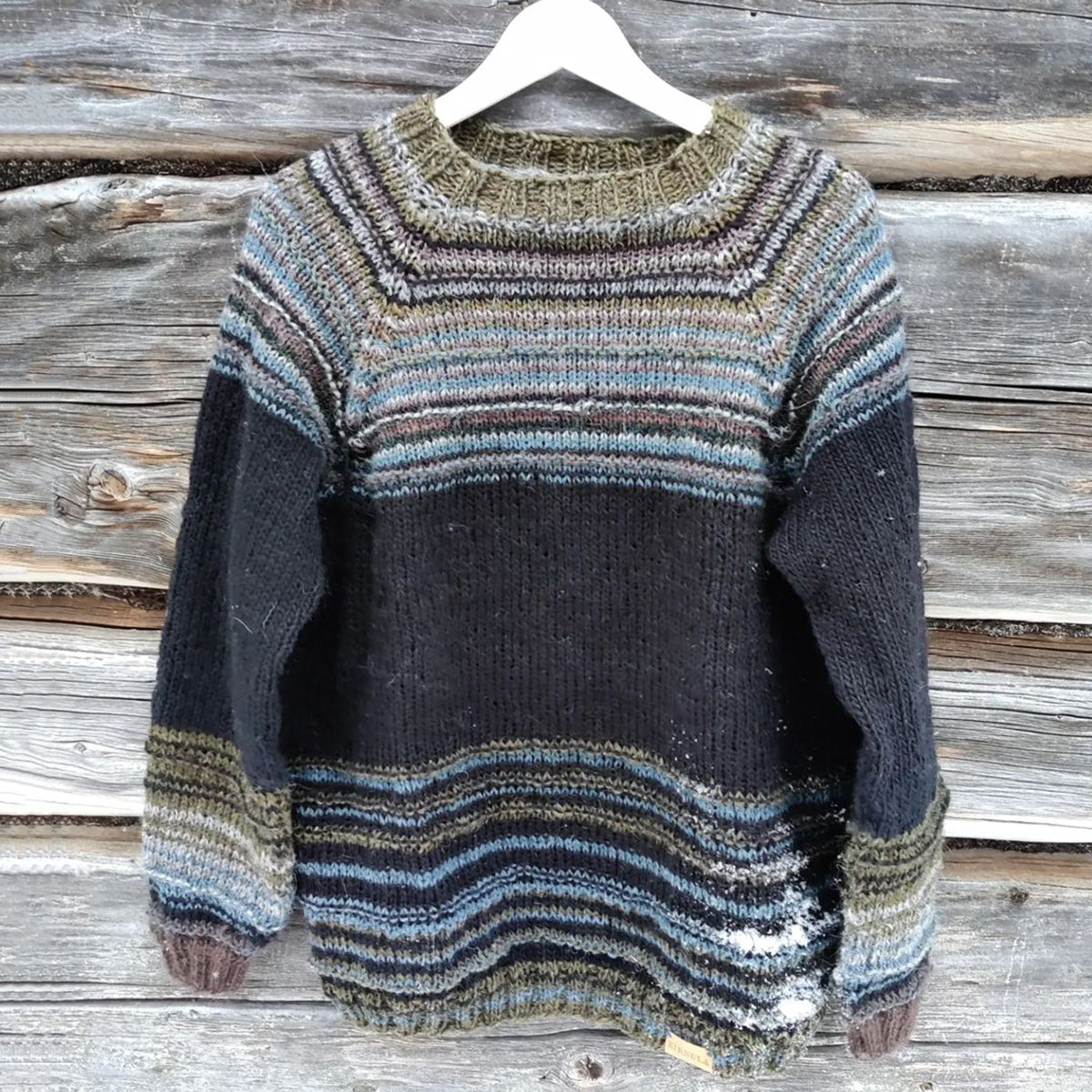 Vintage Ethnic Stripe Jacquard Iceland Knit Women's Cozy Sweater elevenforest