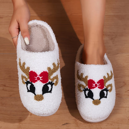 Christmas Tree Pattern Fuzzy Slippers Dr6521