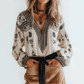 Vintage Boho Linen Blend Comfy Tunic elevenforest