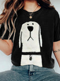 Comstylish Bell-shaped Puppy Leisure Short-sleeved T-shirt