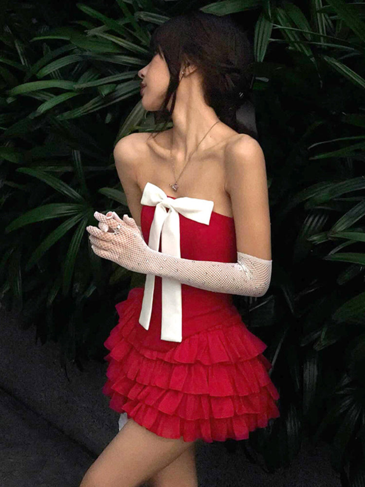 Taruxy Bow Splice Crop Tops Off Shoulder Backless Bodycon Tank Top Hot Club Party Slim Vest Woman