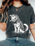 Comstylish Animal Prints Round Neck T-shirt