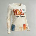 Comstylish Women's Walk For Peace Art Patchwork Print T-shirt