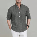 Men's Vintage Cotton Linen Button Casual Shirt elevenforest