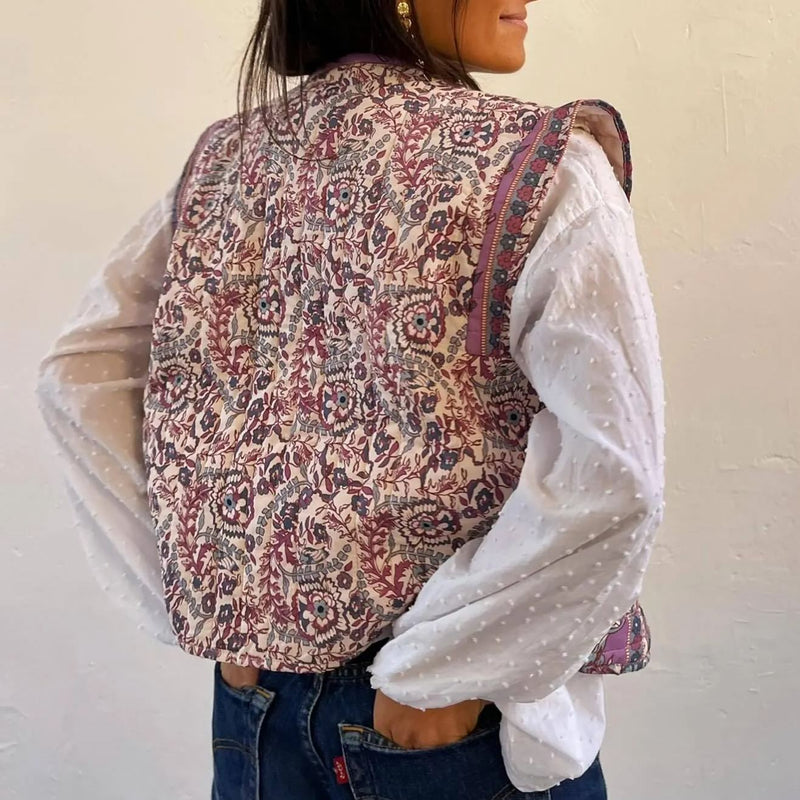 Printed Quilted Waistcoat