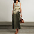 Women's Vintage Stripes Abstract Art Sleeveless Dress elevenforest
