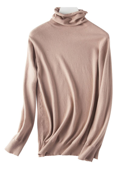Autumn Winter Sweater Turtleneck Slim Fit Basic Pullovers Korean Knit Tops Bottoming Sweater Stretch Jumpers