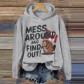 Women's Beaver Canadian Flag Mess Around And Find Out Casual Hoodie elevenforest