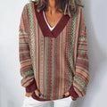 Vintage Icelandic Simple Tribal Pattern Knitted Warm Sweater elevenforest