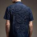 Men's Floral Lace Embroidered Casual Linen Shirt elevenforest