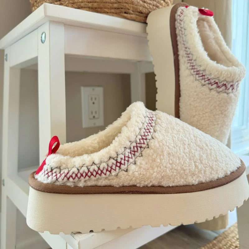 Sherpa Fleece Platform Slippers - Buy 1 Get 1 Free