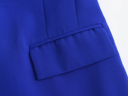 Spring Collar Suit High Waist Loose Pants Suit
