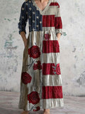 Comstylish Women's Independence Day Print Dress