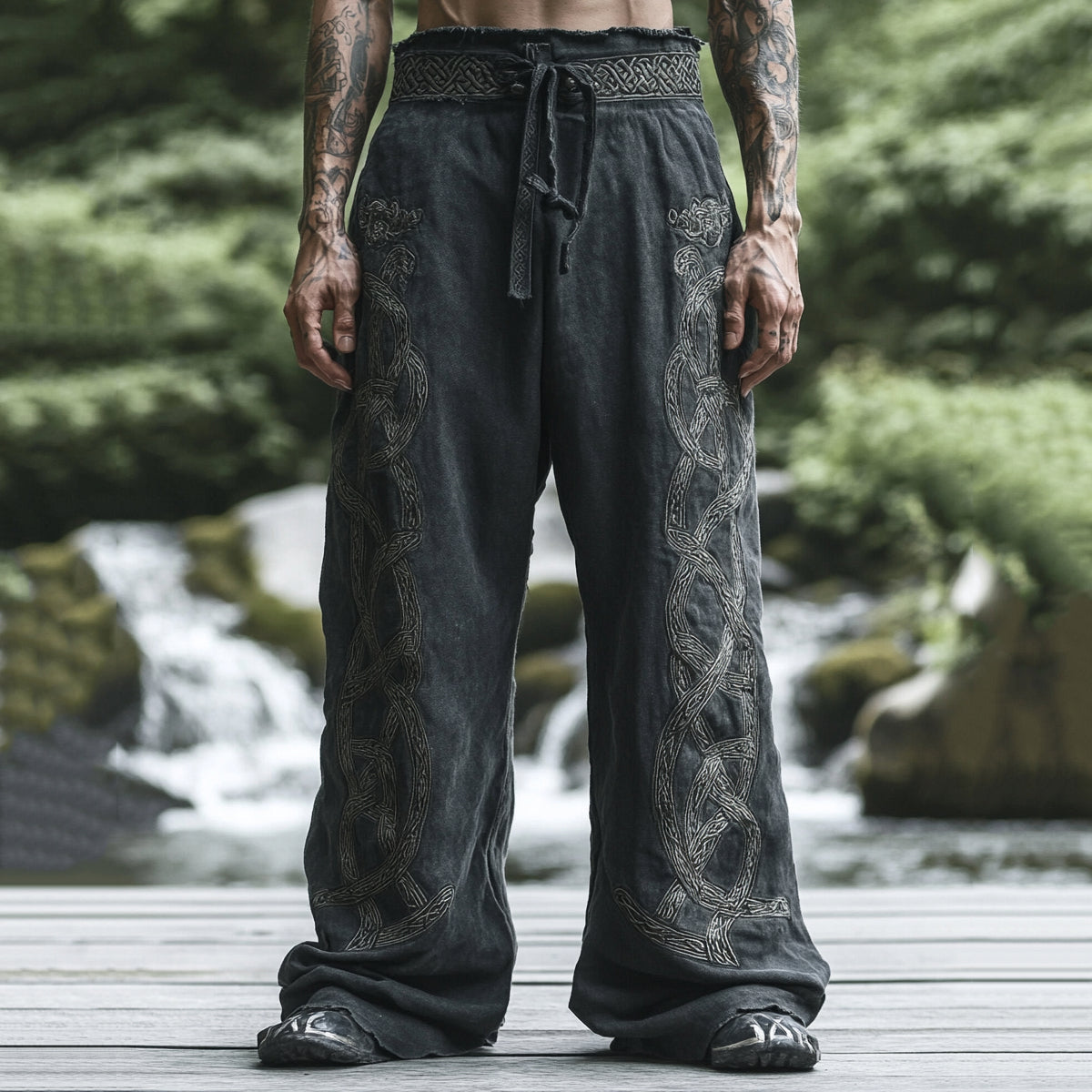 Vintage Nordic Viking Celtic Knot Casual Pants elevenforest