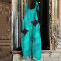 Women'S Manta Ray Linen Blend Loose Fit Comfy Jumpsuit elevenforest