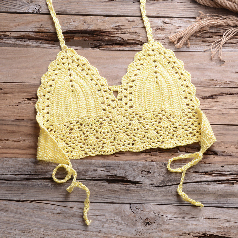 Personalized Hollow Out Cutout Beach Knitted Shell Pants for – Summer