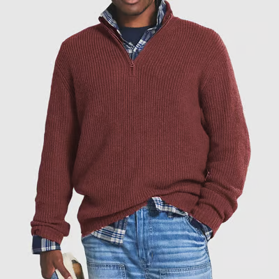 Men's Cashmere Business Casual Zipper Sweater elevenforest