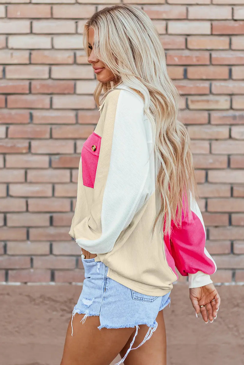 Colorblock Oversized Sweatshirt