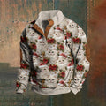 Christmas Hat Santa Cat Men's Sweater elevenforest