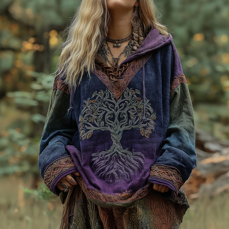 Viking Tree Of Life Celtic Knot Art Gradient Women's Comfort Hoodie elevenforest