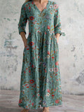 Women's Retro Floral Print Dress elevenforest