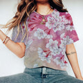 Women's Floral Art Casual T-Shirt elevenforest