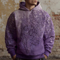 Men's Vintage Floral Embroidered Gradient Comfy Hoodie elevenforest