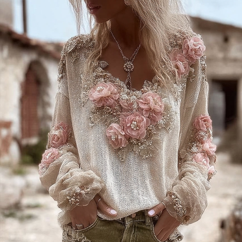 Bohemian Style Casual Vintage Long-sleeved Top elevenforest