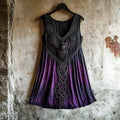 Tribal Raven Celtic Knot Gradient Art Linen Blend Tank Top elevenforest
