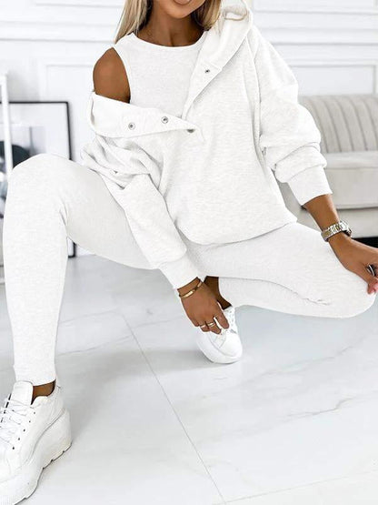 Hooded and Comfortable Sweatshirt Suit