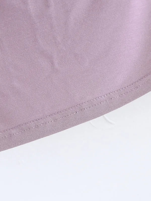Short Sleeves Pleated Color Heaps Collar T-shirts Tops