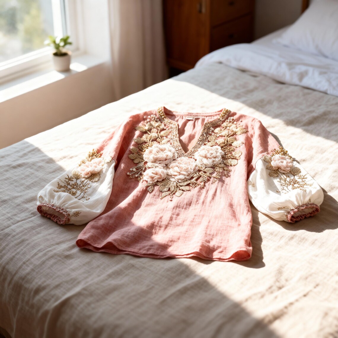 Boho Printed Blouse Vintage Floral Top elevenforest