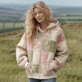 Women's Vintage Floral Patchwork Cozy Warm Zipper Hoodie elevenforest