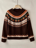 Vintage Pumpkin Elements Halloween Women's Cozy Sweater artswardrobe