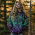 Women's Viking Tree Of Life Celtic Knot Art Gradient Comfort Hoodie elevenforest