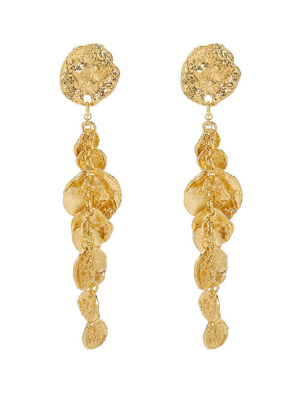 Geometric Color Tasseled Earrings Accessories