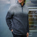 Vintage Warmth Heidelberg Knit Jacquard Icelandic Half Zip Collar Sweater（Unisex ） elevenforest
