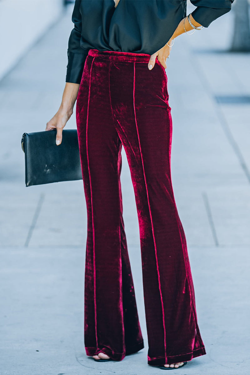 Street Boot Cut Mid Waist Speaker Bottoms(3 Colors)