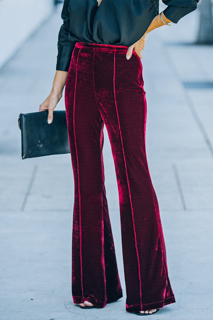 Street Boot Cut Mid Waist Speaker Bottoms(3 Colors)
