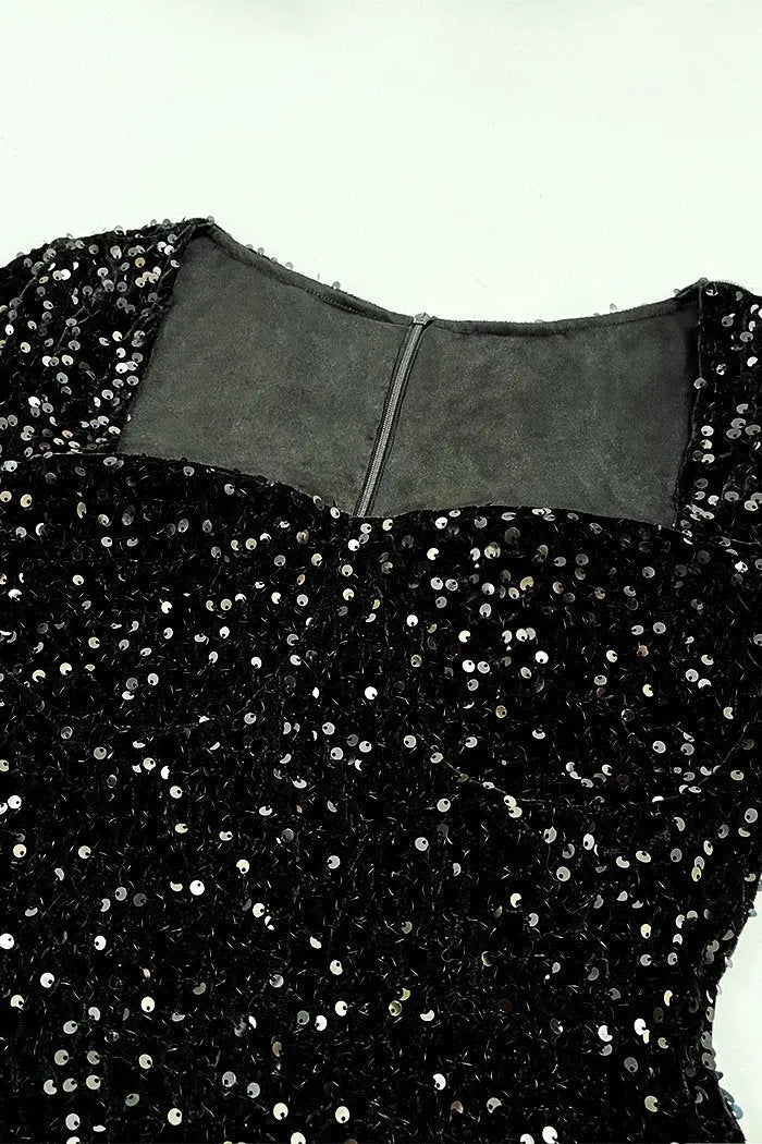 Lucia Sequins Sweetheart Mini Dress