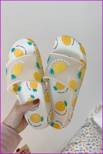 Kawaii Cartoon Fruit Beach Slippers F14840