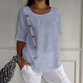 Striped Button Casual Short Sleeves